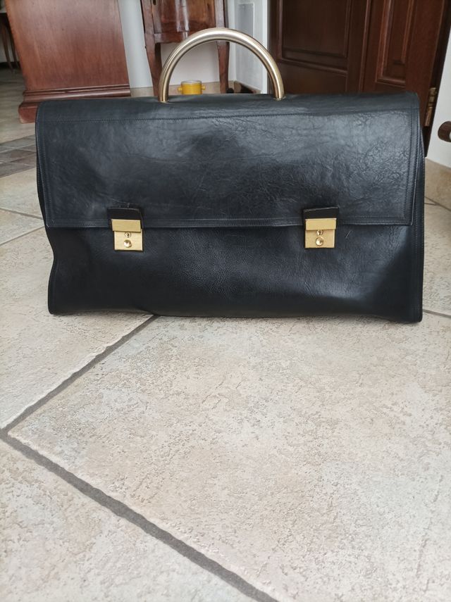 BORSA ARTIGIANATO FIORENTINO IN VERO CUOIO-VINTAGE