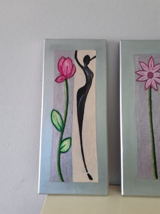 cuadro triptico muy original. Diferente !! Grande