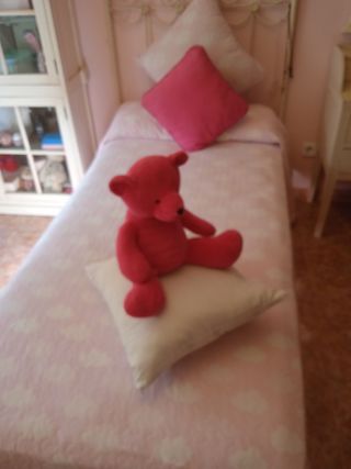 Colcha Rosa y blanca