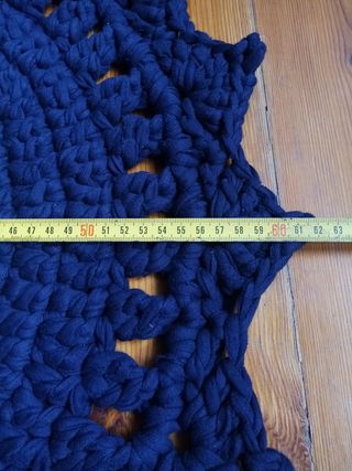 Alfombra trapillo forma estrella. Hecha a mano