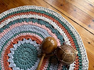 Alfombra de trapillo redonda