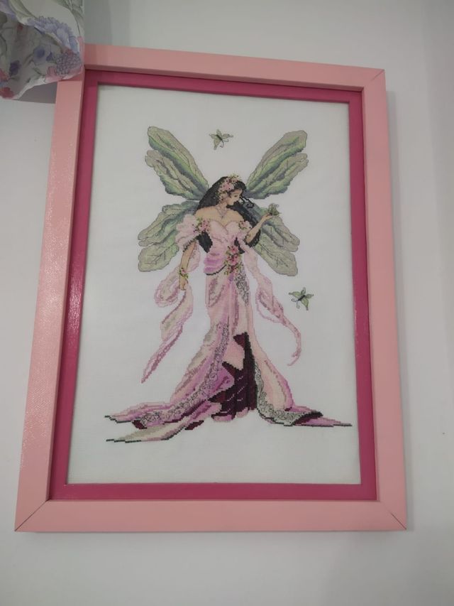 Cuadro Hada punto de cruz 