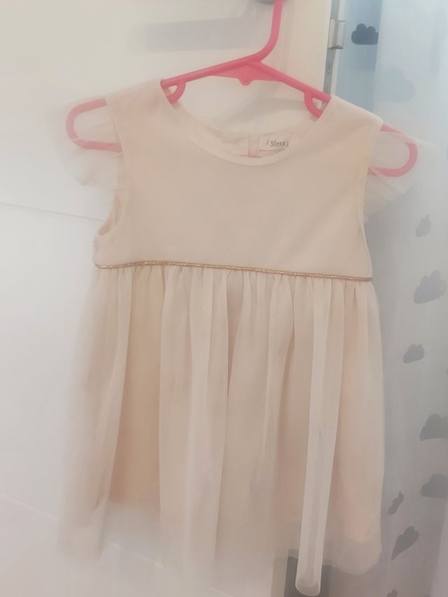 Vestido fiesta niña 24-36 meses tul suave