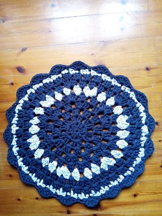 Alfombra de trapillo redonda