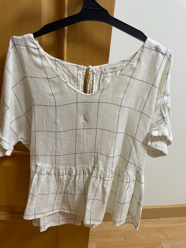 Blusa lino de Mango