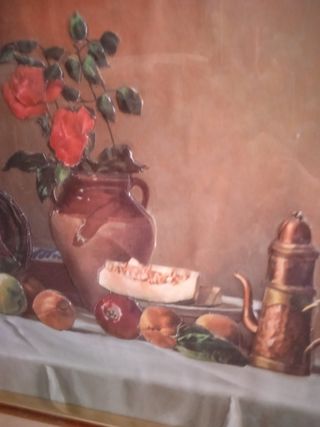 CUADRO AÑOS 70 ÚNICO HECHO A MANO CAPA POR CAPA