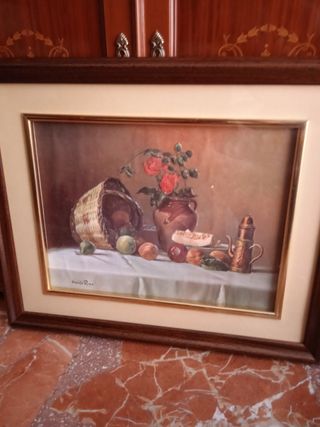 CUADRO AÑOS 70 ÚNICO HECHO A MANO CAPA POR CAPA