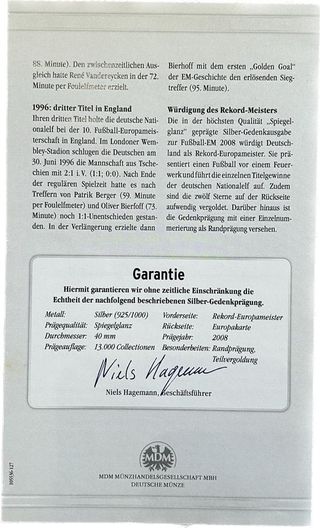 Silber-Gedenkprägungen FUßBALL-EM ÖSTERREICH-SCHWE