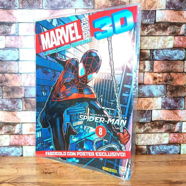 Action figure Miles Morales con poster e storia 