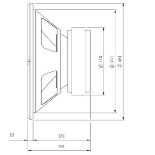 SUBWOOFER DE 18" 8OHMIOS 600W RMS NUEVO.
