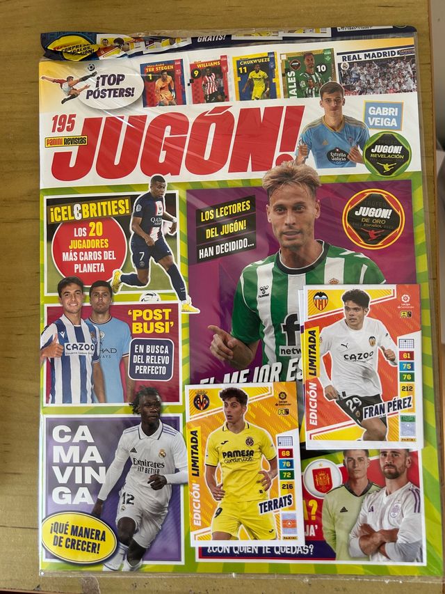Revista Jugón 195 Precintada Adrenalyn 2022-23