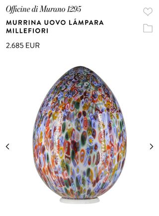 Lámpara Millefiori Italiana nueva en su caja