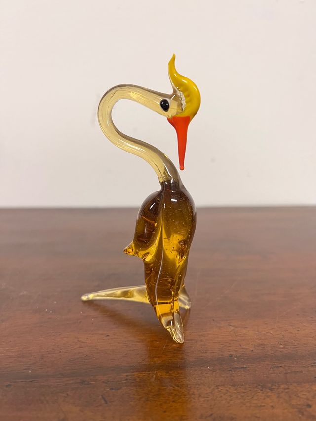 Uccello in vetro di murano