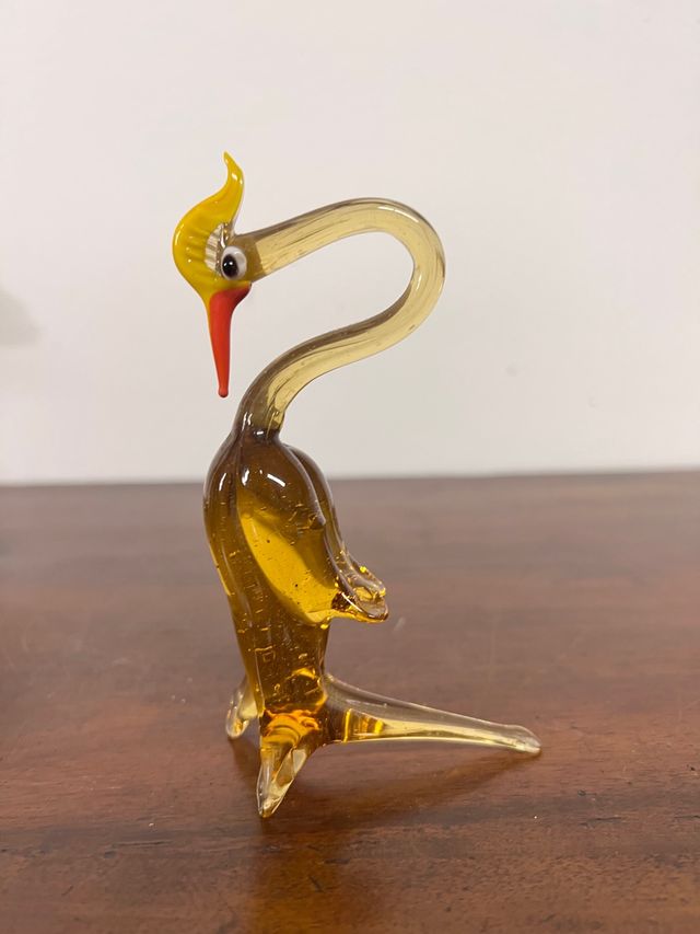 Uccello in vetro di murano