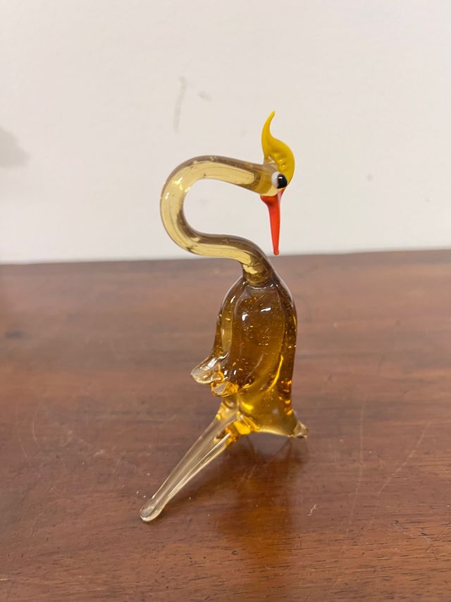 Uccello in vetro di murano