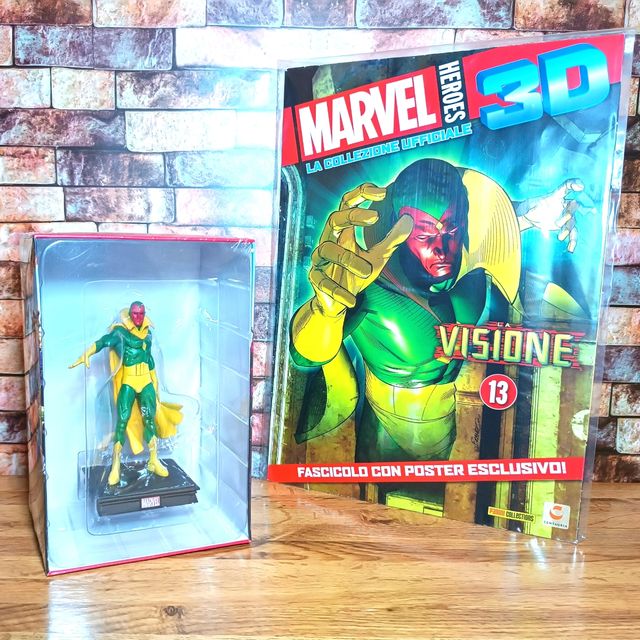 Marvel action figure visione con poster e storia