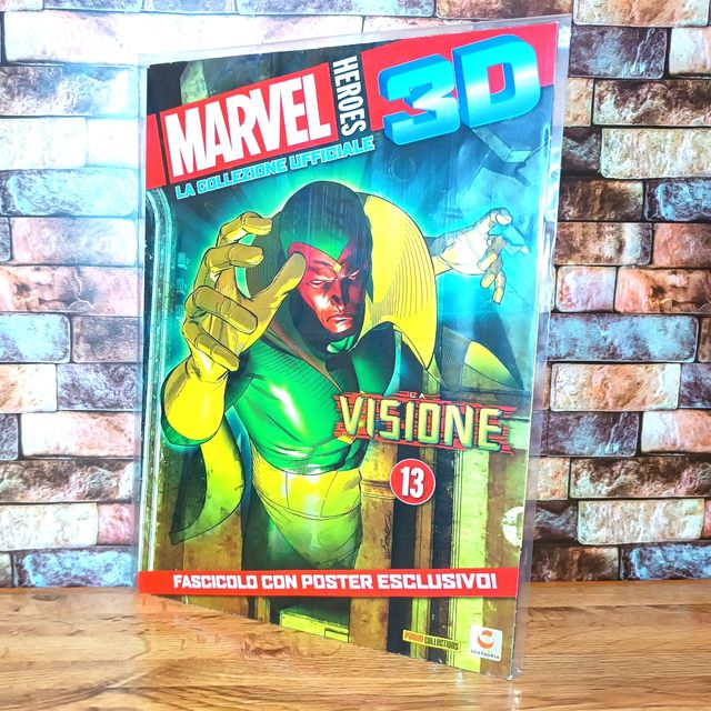 Marvel action figure visione con poster e storia