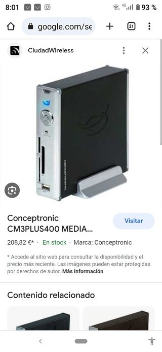 disco duro 500GB. multimedia externo con mando