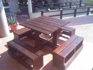 mesa picnic cuadrada