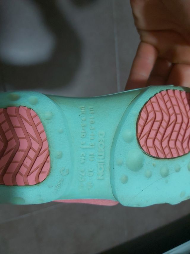 Zuecos piscina Bebé Clog 500 Menta Gacela, 28-29