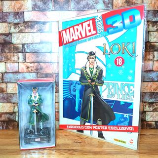 Marvel action figure Loki con poster e storia