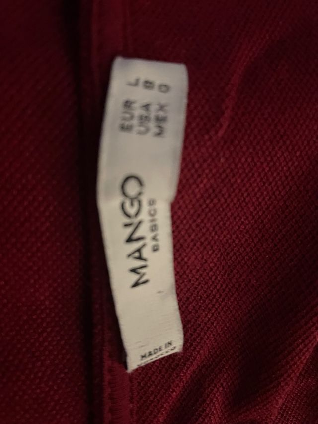 Vestido burdeos de tirantes