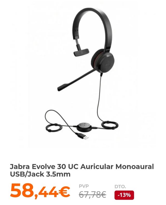Jabra Evolve 30 II Mono