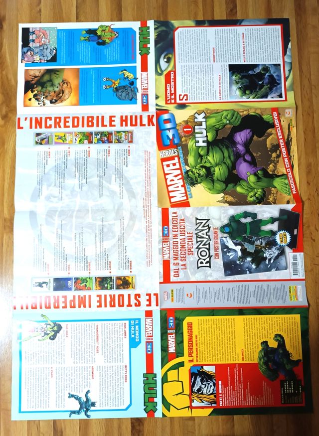 Marvel Action figure Hulk con poster e storia