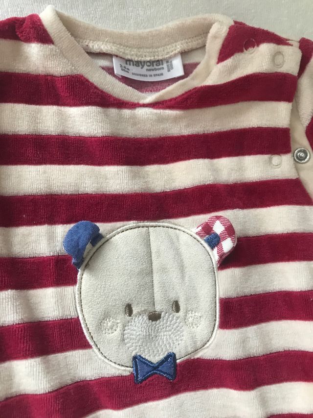 Tres pijamas invierno bebé 3-6 meses