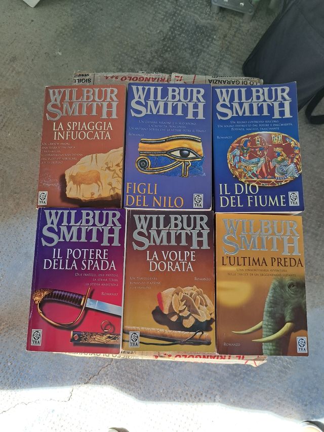 6 libri di wilbur smith 