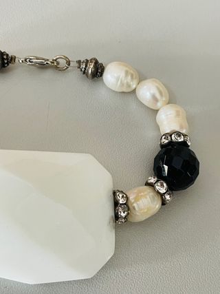 Bracciale Agata bianca e nera