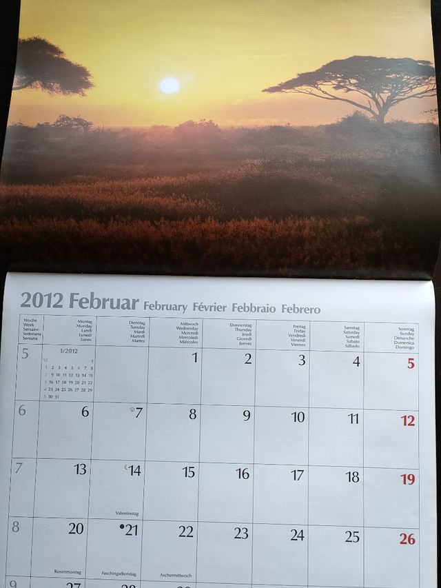 CALENDARIOS AFRICA Y LOBO