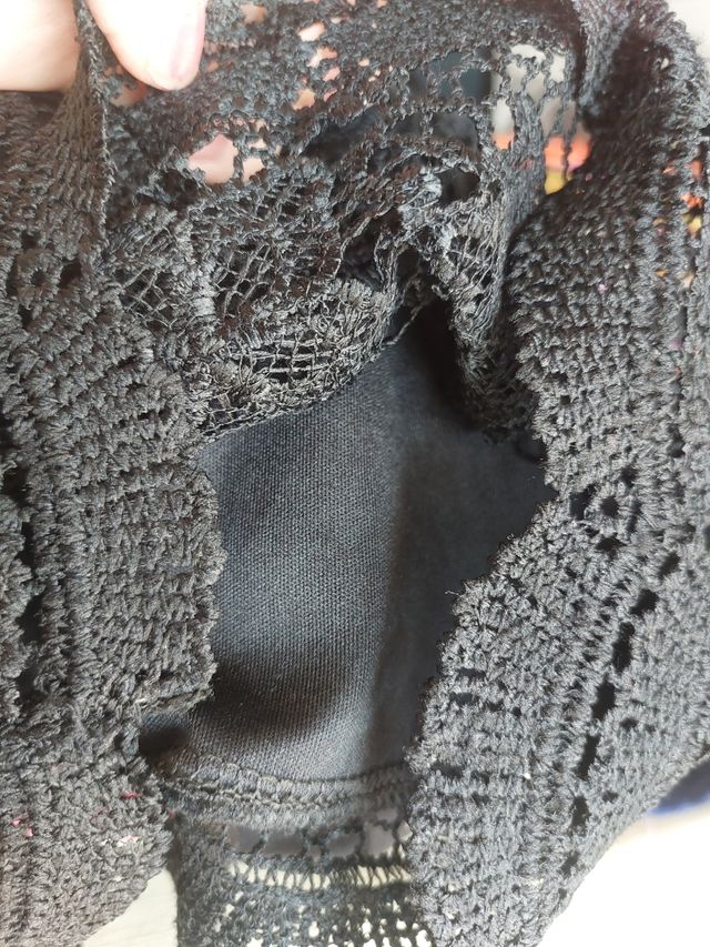 pantaloncini in pizzo, foderati