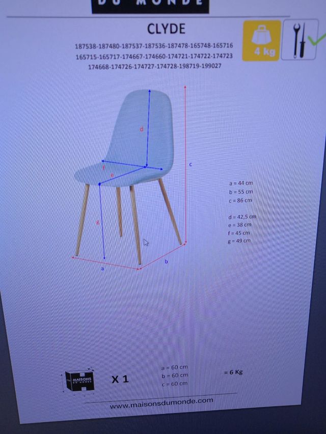 set 4 sedie maison du monde