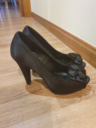 Zapato  negro fiesta plataforma 