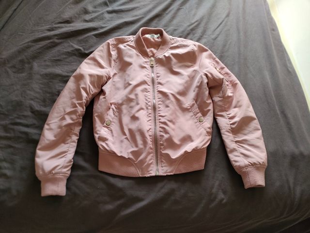 cazadora bomber rosa talla S