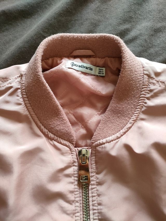 cazadora bomber rosa talla S