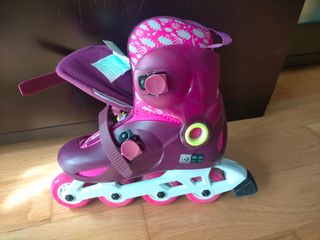 Patines en línea rosas,cuatro ruedas