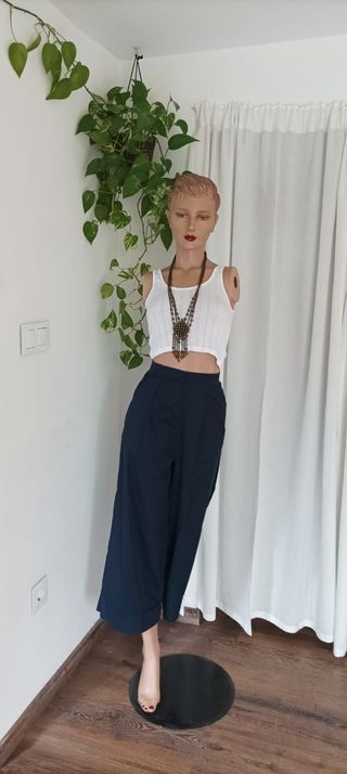 Pantalón Oysho Palazzo lino.