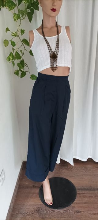 Pantalón Oysho Palazzo lino.