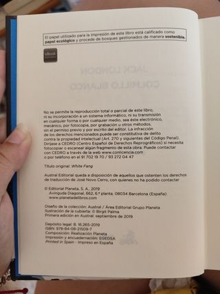 "Colmillo blanco" Autor: Jack London