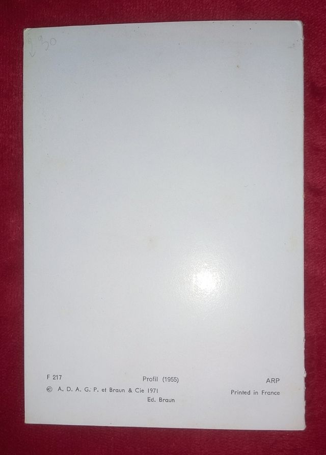 Tarjeta postal de Jean Arp