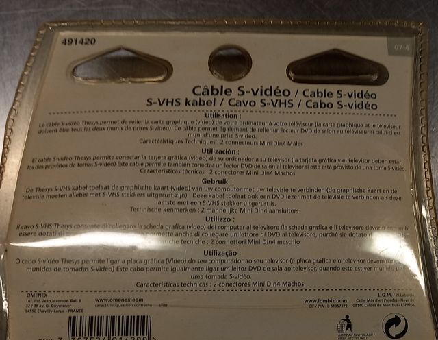 cable s-video 3 metres