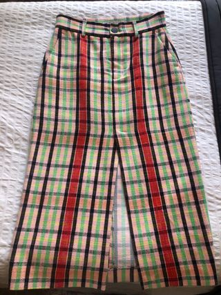 Falda midi multicolor Zara