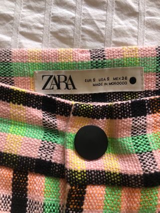 Falda midi multicolor Zara