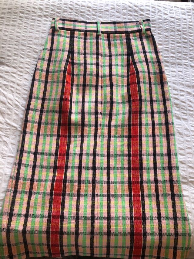 Falda midi multicolor Zara