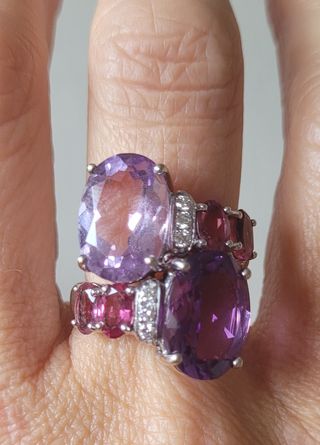 Anillo piedras preciosas