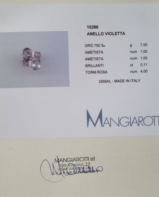 Anillo piedras preciosas