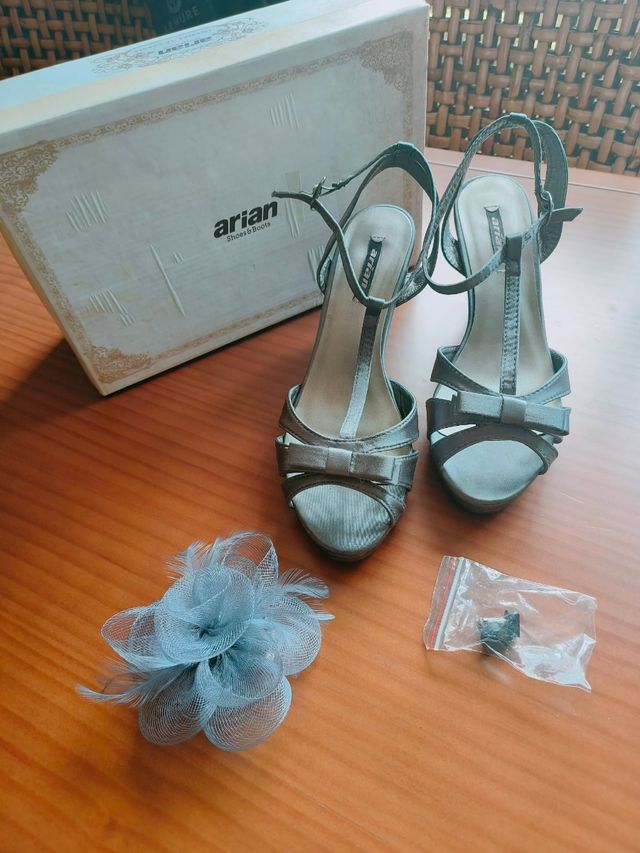 Sandalias de fiesta plata