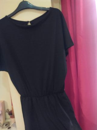 Mono unicolor de manga murciélago con cinturón